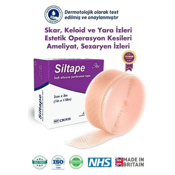 Advancis Medical Uk Siltape Soft Silikon Yara İzi Dikiş İzi Sezaryen Yanık Estetik Bant 2 Cm X 3 M - Görsel 8