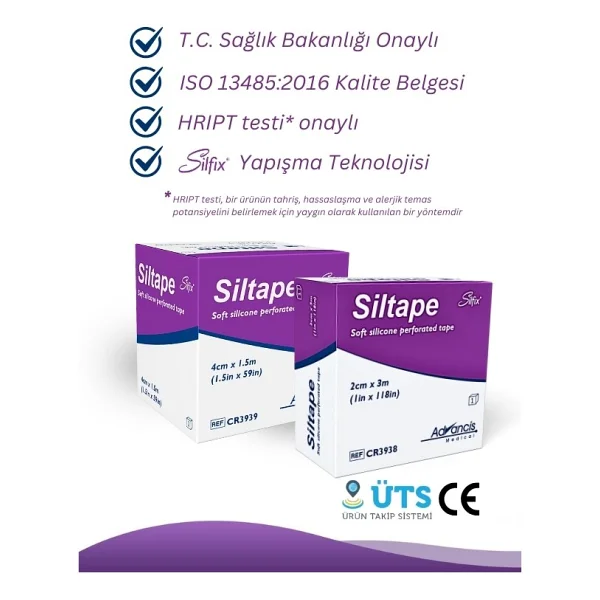 Advancis Medical Uk Siltape Soft Silikon Yara İzi Dikiş İzi Sezaryen Yanık Estetik Bant 2 Cm X 3 M - Görsel 5