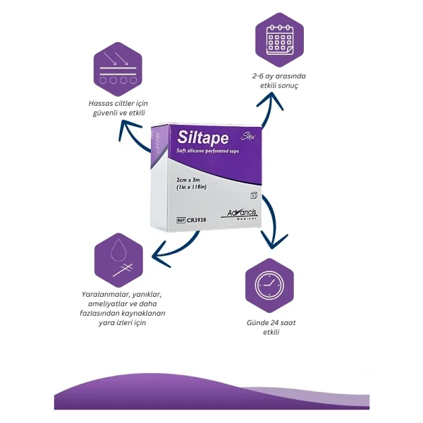 Advancis Medical Uk Siltape Soft Silikon Yara İzi Dikiş İzi Sezaryen Yanık Estetik Bant 2 Cm X 3 M - Görsel 7