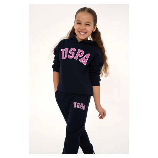 U.S. Polo Assn 50317890-Vr041 Kapüşonlu Pembe Çocuk Sweatshirt - Görsel 9