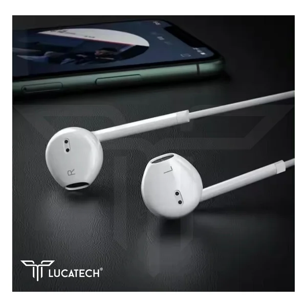 Lucatech Huawei P Smart 2021 Uyumlu Jack Girişli Kulaklık - Beyaz - Görsel 7