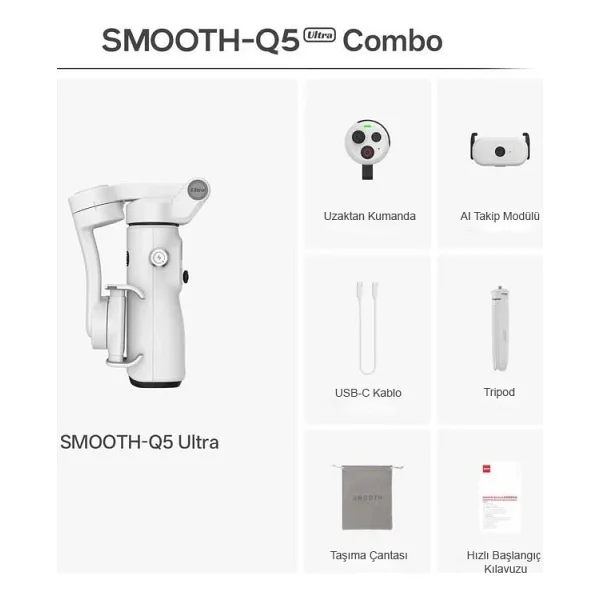 Zhiyun Smooth Q5 Ultra Combo Gimbal - Görsel 3
