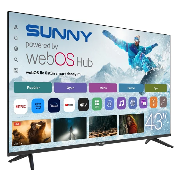 Sunny Sn43fprl Full HD 43" 109 Ekran Uydu Alıcılı Webos Smart LED TV - Görsel 2
