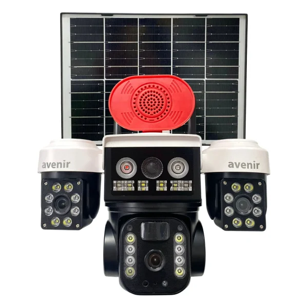 Avenir Av-S263w Beyaz 3 Kameralı 6mp Güneş Panelli Solar Wi-Fi Ptz Kamera - Görsel 2