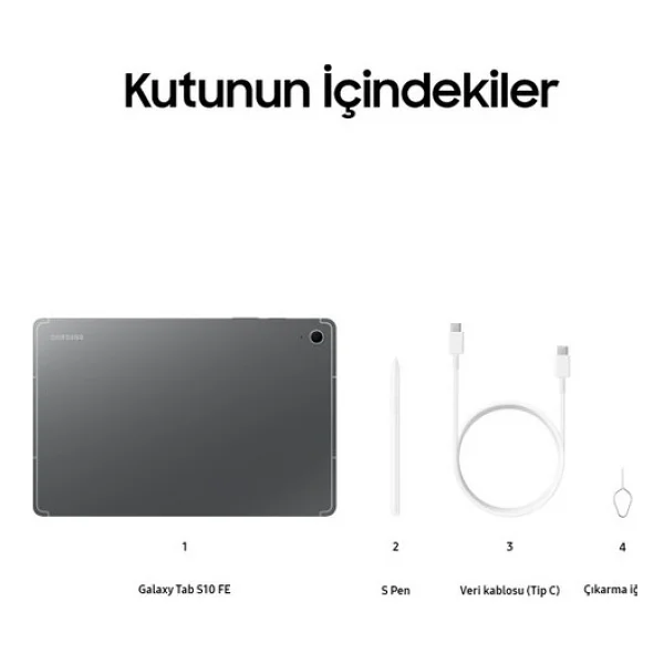 Samsung Galaxy Tab S10 Fe Sm-X520 Gri 256 GB 10.9" Tablet - Görsel 3