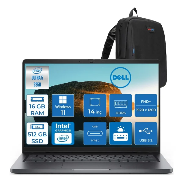 Dell Pro 14 Pc14250235 Ultra 5 235u 16 GB 256 GB SSD Intel Graphics 14 - Görsel 8
