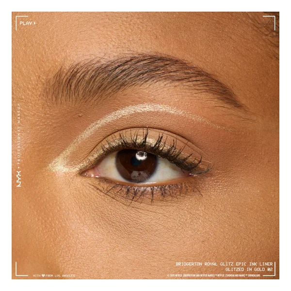 Nyx Professional Makeup Bridgerton Epic Ink Işıltılı 02 Glitzed In Gold Kalem Eyeliner - Görsel 3