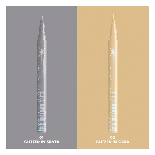 Nyx Professional Makeup Bridgerton Epic Ink Işıltılı 02 Glitzed In Gold Kalem Eyeliner - Görsel 5
