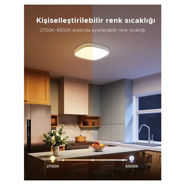 Govee Rgbww + Rgbıc Kare RGB Akıllı LED Armatür - Görsel 4