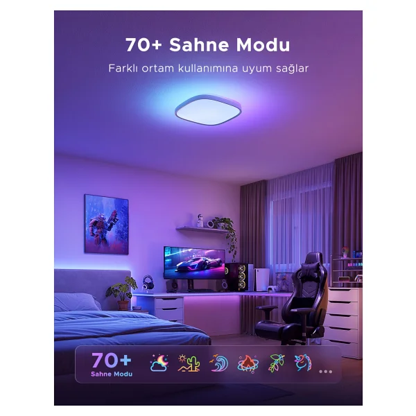 Govee Rgbww + Rgbıc Kare RGB Akıllı LED Armatür - Görsel 8
