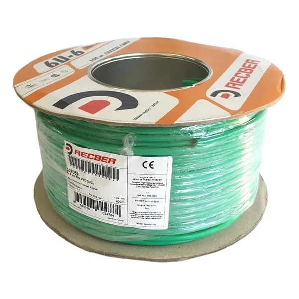 Reçber 307059 Rg6 U6 Phy-Pvc Cu/Cu Kablo - Yeşil 100 Metre - Görsel 3