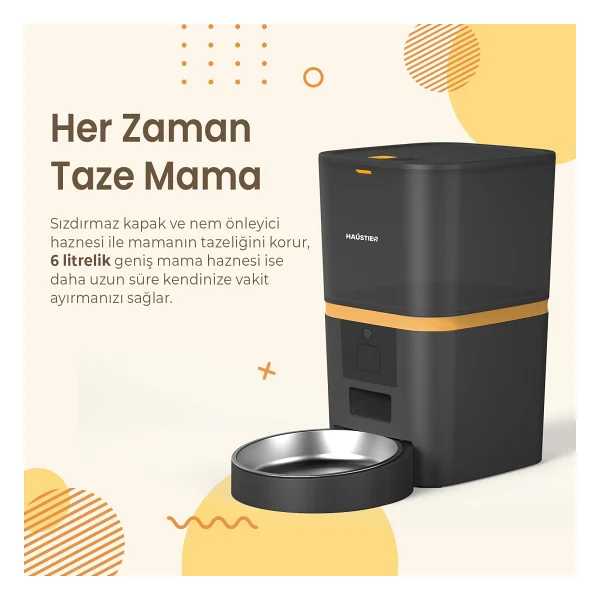 Haustier Qq003 6 Lt Otomatik Mama Kabı - Görsel 4