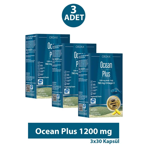 Ocean Plus Omega 3 Balık Yağı 1200 Mg 90 Kapsül - Görsel 8