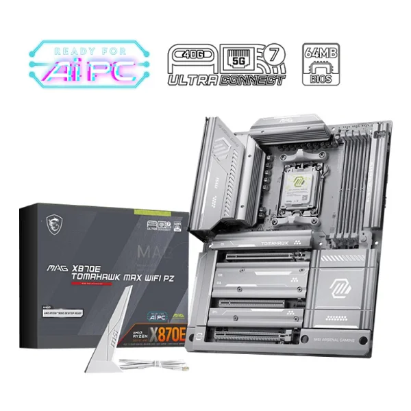 Msı Mag X870e Tomahawk Max Wi-Fi Pz AMD Am5 DDR5 Atx Anakart - Görsel 3