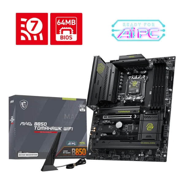 Msı Mag B850 Tomahawk Wi-Fi AMD Am5 DDR5 Atx Anakart - Görsel 2