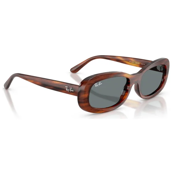 Ray-Ban 2221 954/62 Striped Havana-Blue Kadın Güneş Gözlüğü - Görsel 6