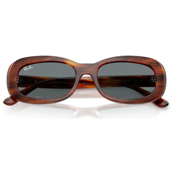 Ray-Ban 2221 954/62 Striped Havana-Blue Kadın Güneş Gözlüğü - Görsel 7