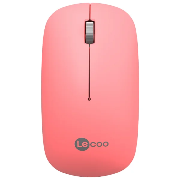 Lenovo Lecoo Ws214 Pembe Sessiz Ergonomik Optik Kablosuz Mouse - Görsel 2