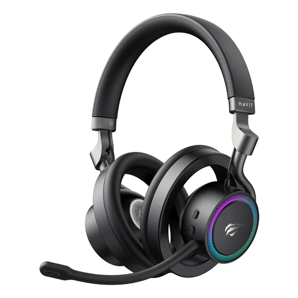 Havit Gamenote Fuxi-H8 RGB Kablolu/Kablosuz Kulak Üstü Oyuncu Kulaklığı - Görsel 5