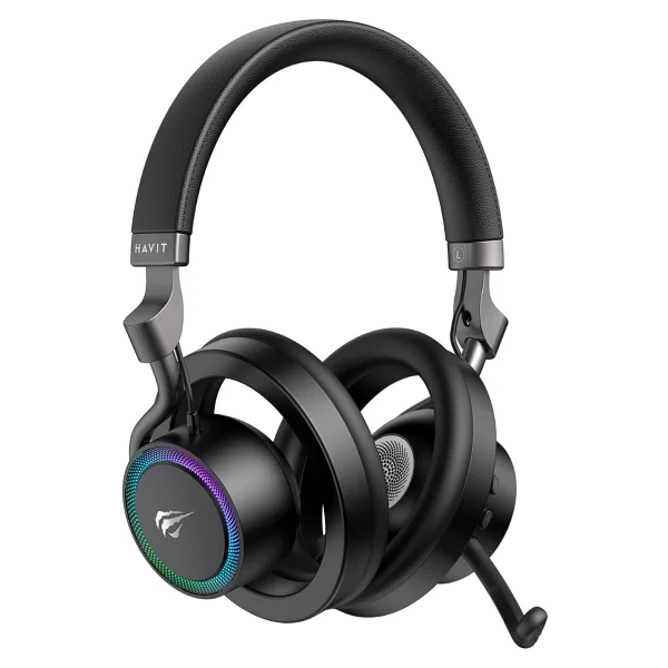 Havit Gamenote Fuxi-H8 RGB Kablolu/Kablosuz Kulak Üstü Oyuncu Kulaklığı - Görsel 6