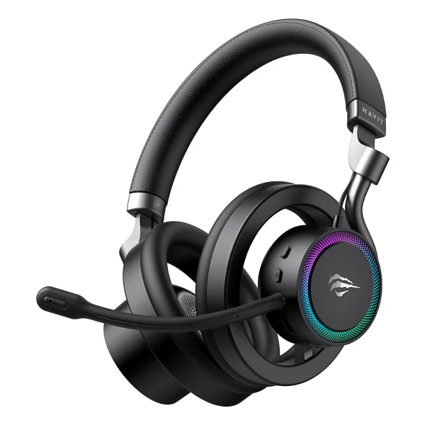 Havit Gamenote Fuxi-H8 RGB Kablolu/Kablosuz Kulak Üstü Oyuncu Kulaklığı - Görsel 9