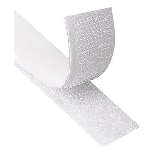 2 Cm 25 Metre Cırt Bant Arkası Yapışkanlı Şerit Cırt Cırtlı Bant (Beyaz) - Görsel 4