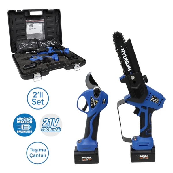 Hyundai Hcs306xp + Lasercut 35Xp Akülü Budama Seti, Çift Akülü Profesyonel Bahçe Bakım Seti - Görsel 5