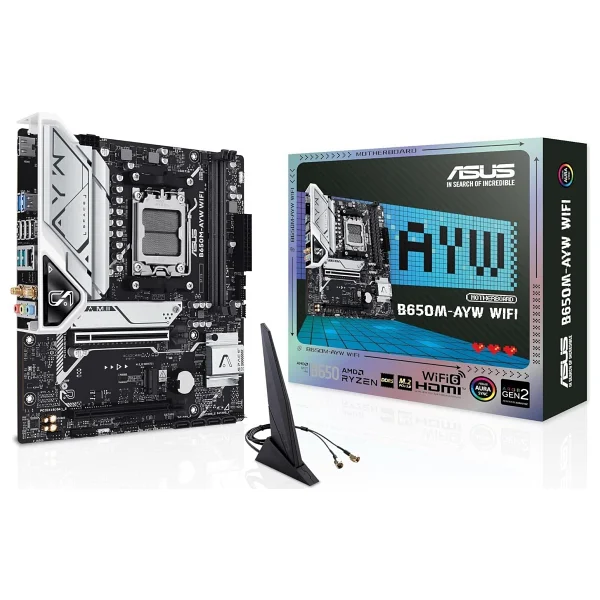 Asus B650m-Ayw Wi-Fi AMD Am5 DDR5 Micro Atx Anakart - Görsel 6