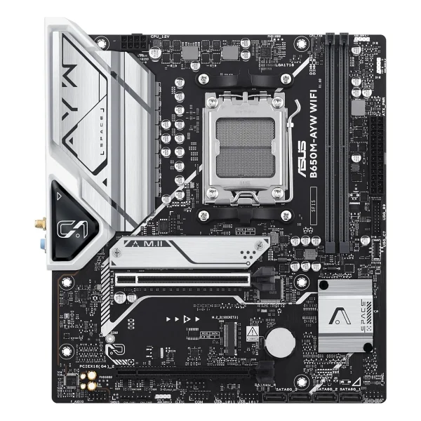 Asus B650m-Ayw Wi-Fi AMD Am5 DDR5 Micro Atx Anakart - Görsel 2