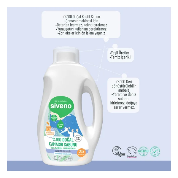 Siveno Baby Doğal Çamaşır Sabunu 750 ml - Görsel 9