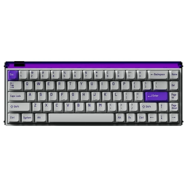 Melgeek Made68 Pro Plus Mor RGB %65 Tkl Ttc Purple Heart Kom Manyetik Switch Kablolu Mekanik Oyuncu Klavyesi - Görsel 9