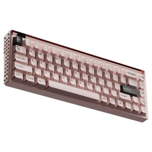 Melgeek Made68 Pro Plus Pembe RGB %65 Tkl Ttc Purple Heart Kom Manyetik Switch Kablolu Mekanik Oyuncu Klavyesi - Görsel 2