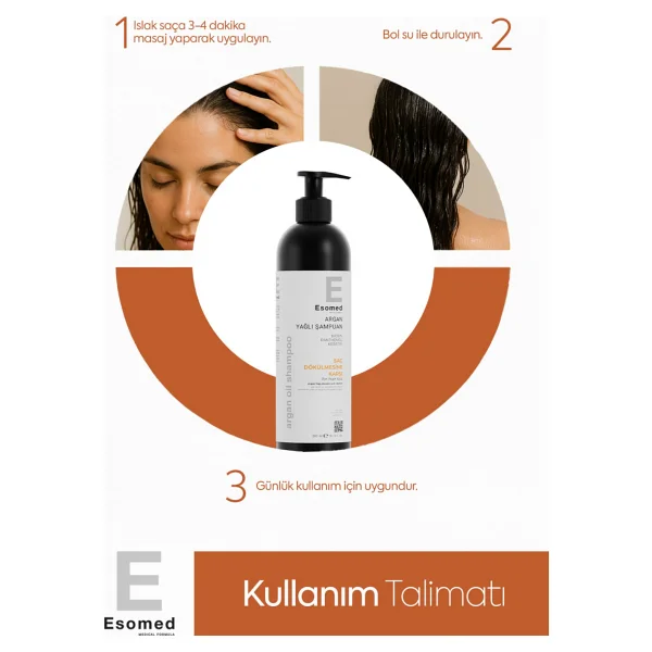 Esomed Argan Yağlı Şampuan 300 Ml - Görsel 6