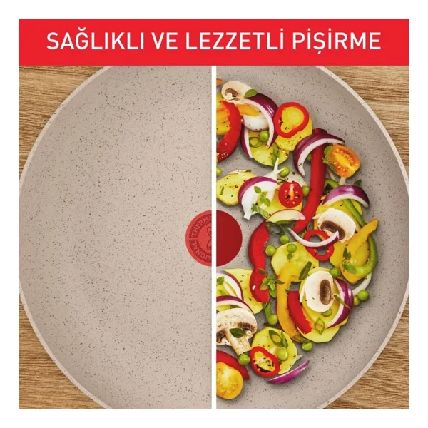 Tefal Beige Essential 28 cm Tava - Görsel 3