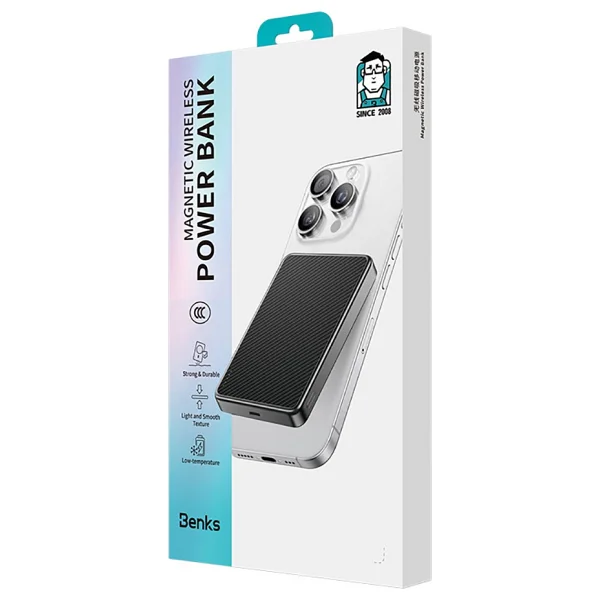Benks Mp17 Armorgo Siyah 10000 mAh Hızlı Şarj Magsafe Powerbank - Görsel 8