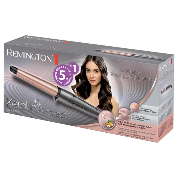 Remington Saç Maşası Keratin Protect , Konik, Yüksek Kaliteli Grip-Tech Seramik Kaplama, Gri/Pembe A - Renkli - Görsel 2
