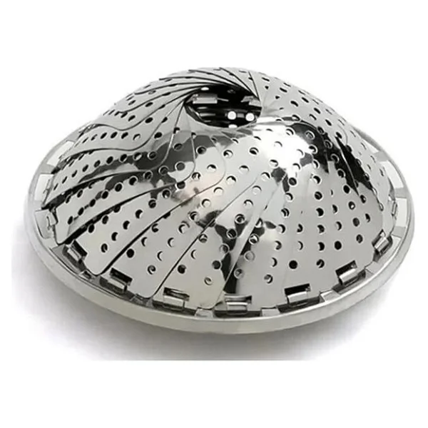 Ayrstore Buharda Pişirme Aparatı, Sebze Haşlama, Metal Buharda Pişirici, Katlanabilen Buharda Pişirme Aleti - Görsel 6