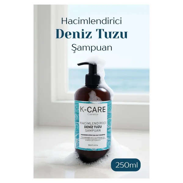 K K-Care Cosmetics Hacimlendirici Deniz Tuzu 250 Ml Şampuan - Görsel 2