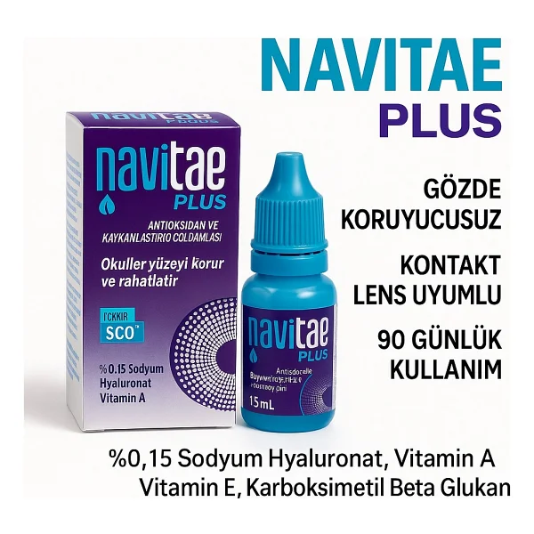 Navıtae Plus Nemlendirici Göz Damlası Çoklu Doz 15 Ml - Görsel 2