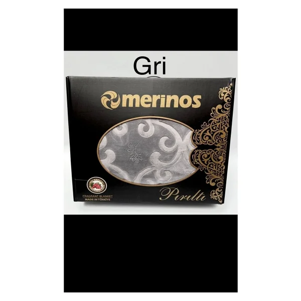 Merinos Pırıltı 220x240 Cm Pudra Emboss Çift Kişilik Battaniye - Görsel 5