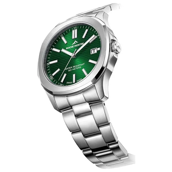 Roche Montre Rmg6005-03 Gümüş-Yeşil Erkek Kol Saati - Görsel 3