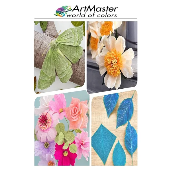 Artmaster Krapon Kağıdı Mor Renk 5 Adet 50x200 Cm Grapon Kağıdı 5'li Okul Proje Sınıf Anaokulu Kreş Süsleme - 50x200cm - Standart - Görsel 4