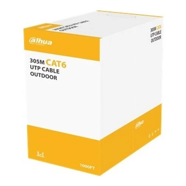 Dahua Pfm922-6un- Cat6 305 Metre 23awg Cca Pe Outdoor Siyah Renk Kablo - Görsel 2