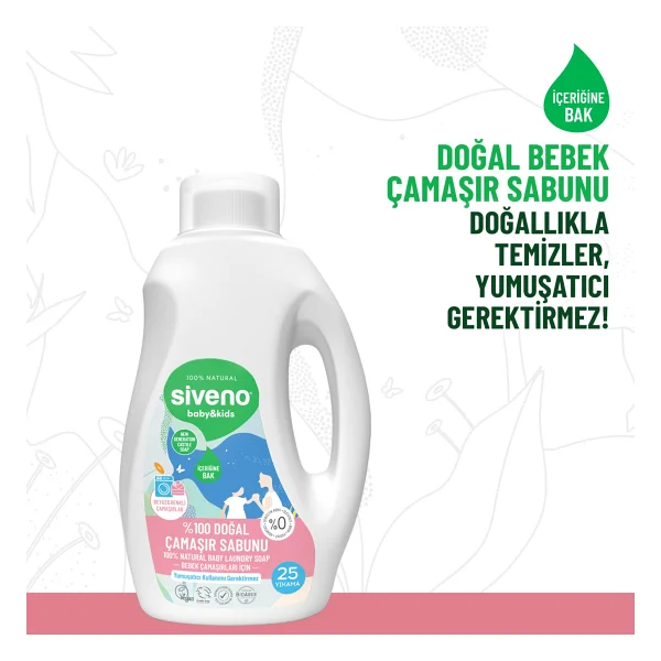 Siveno Baby Doğal Çamaşır Sabunu 750 Ml 3 Adet - Görsel 3