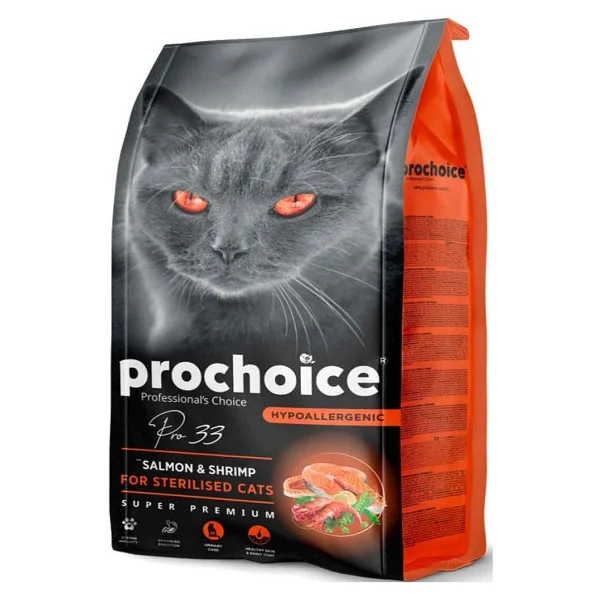 Prochoice Pro 33 Sterilised Somon Ve Karidesli 15 Kg Yetişkin Kedi Maması - Görsel 3