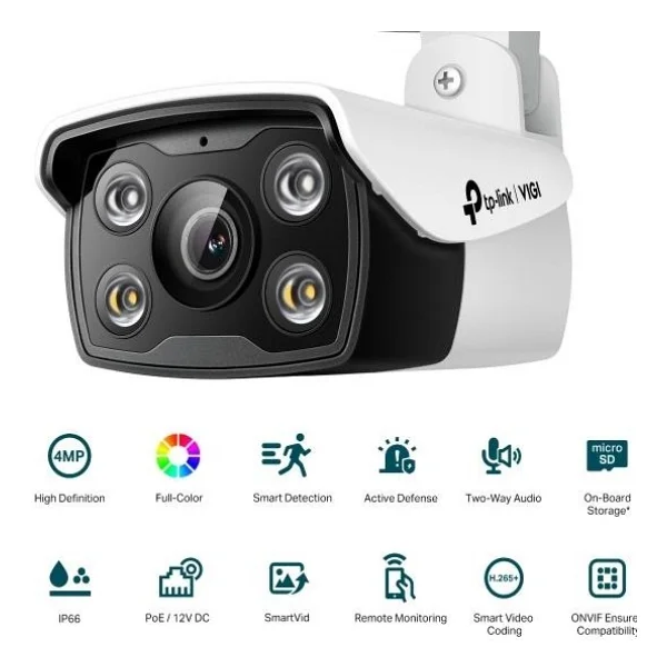 Tp-Link Vıgı C340 Bullet 2k 4 Mp 2.8mm Lens 360 Derece Gece Görüşlü Ip Güvenlik Kamerası - Görsel 2