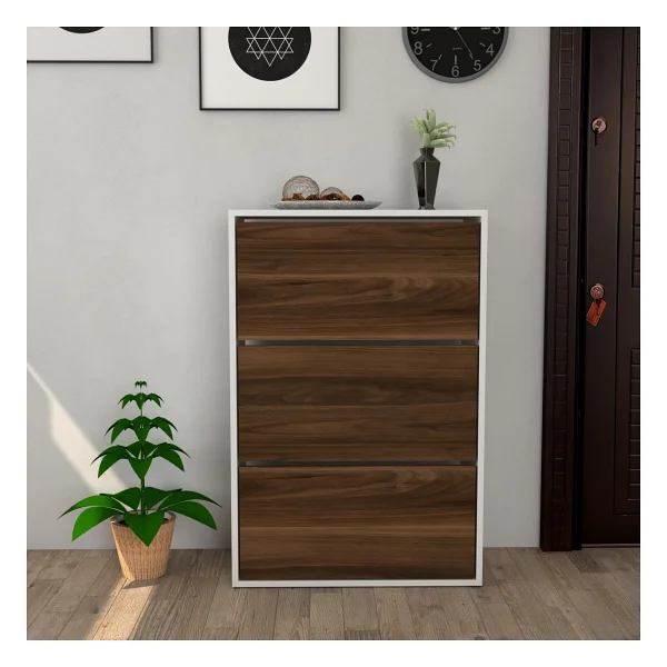 Moonlife 3 Kapaklı Kayar Raflı Ayakkabılık - Görsel 5
