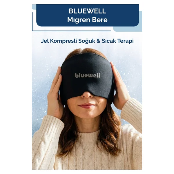 Bluewell Orthopedıcs Products Mıgren Baş Ağrısı Giderici Başlık Şapka, Üç Katmanlı Medikal Jel Kompresli Sıcak Soğuk Terapi Bere - Görsel 2