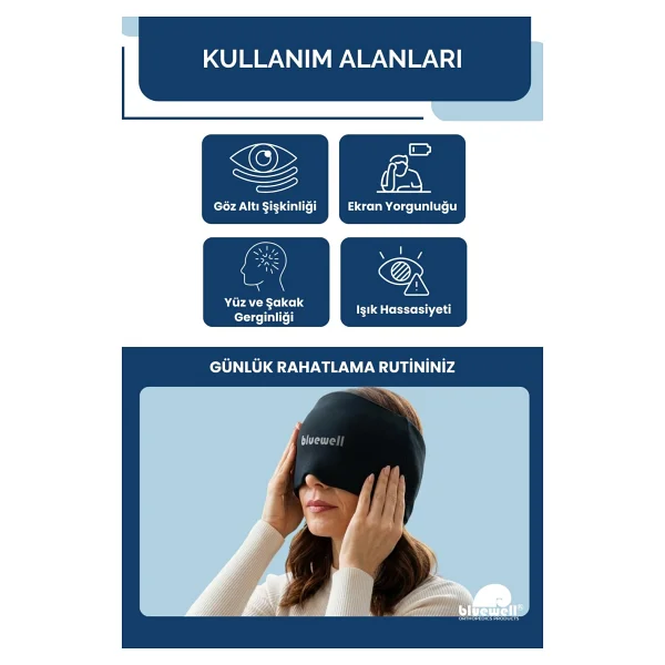 Bluewell Orthopedıcs Products Mıgren Baş Ağrısı Giderici Başlık Şapka, Üç Katmanlı Medikal Jel Kompresli Sıcak Soğuk Terapi Bere - Görsel 5