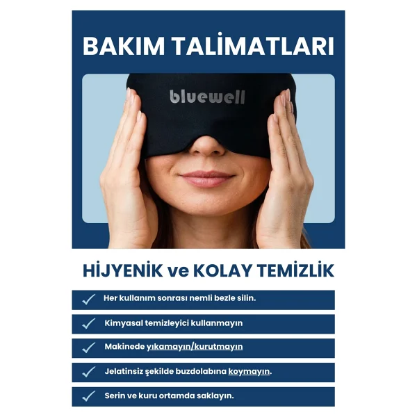 Bluewell Orthopedıcs Products Mıgren Baş Ağrısı Giderici Başlık Şapka, Üç Katmanlı Medikal Jel Kompresli Sıcak Soğuk Terapi Bere - Görsel 7